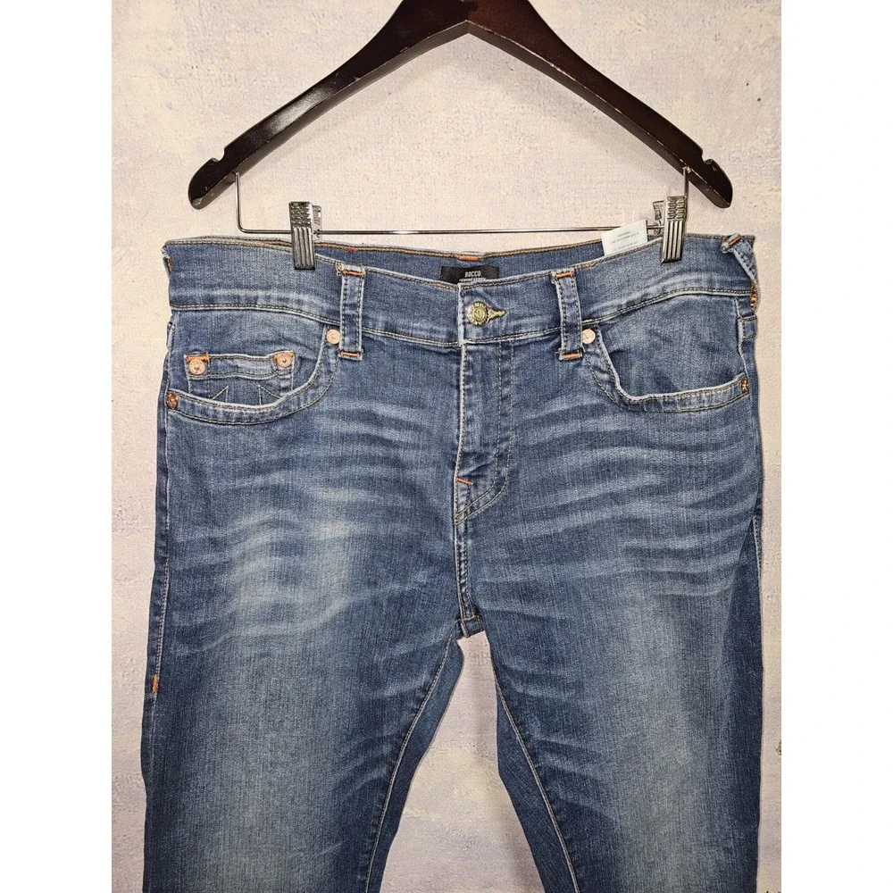 True Religion Men's Geno Slim Fit Straight Jeans, Size 34x32 Y2k